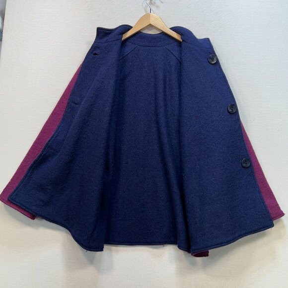 Norm Thompson Women's Button Front Wool Short Coat Long Sleeve Size 1X Fuchsia - Picture 11 of 11